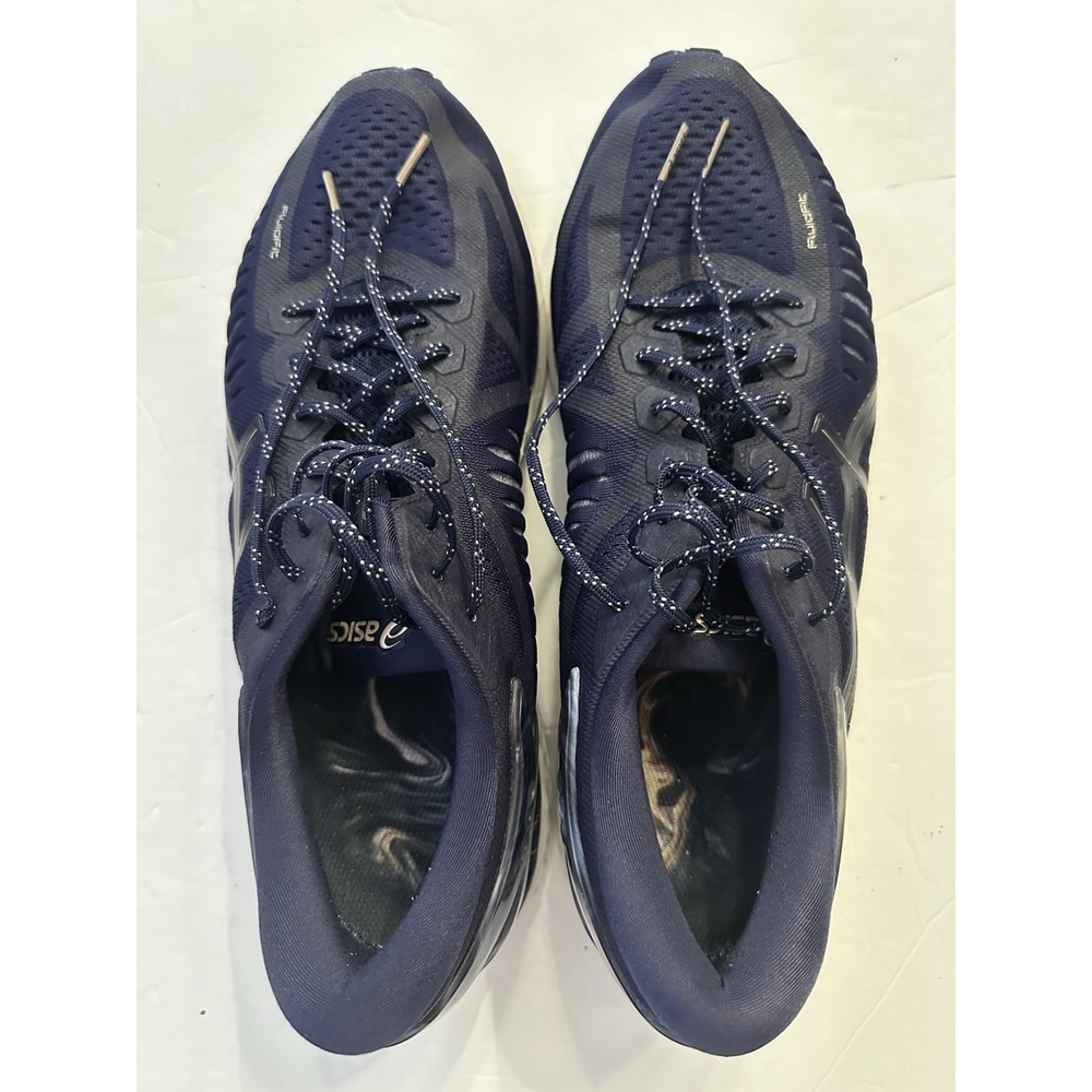 ASICS MetaRun Men's Running Shoes Blue Gold FlyteFoam Cushion Sneakers Size 13